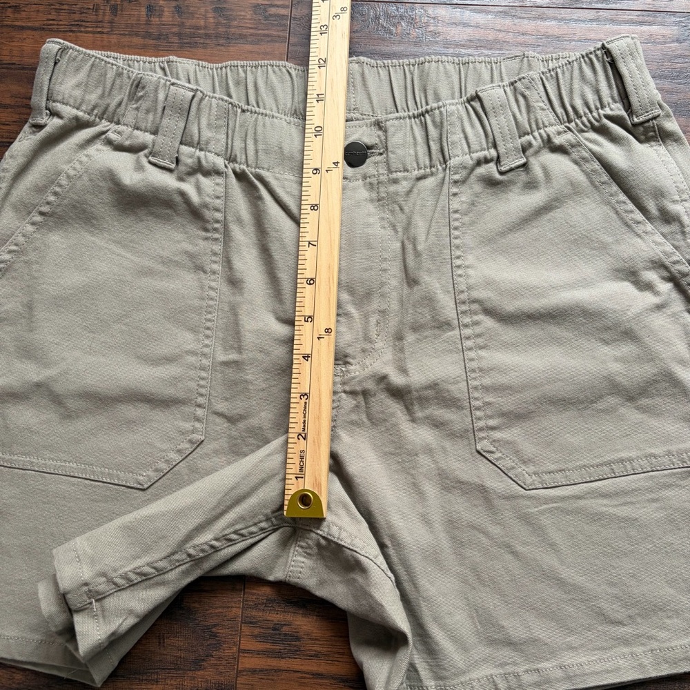 Carhartt Canvas Relaxed Fit Elastic Waist Workwear Granola Carpenter Shorts - Picture 10 of 15